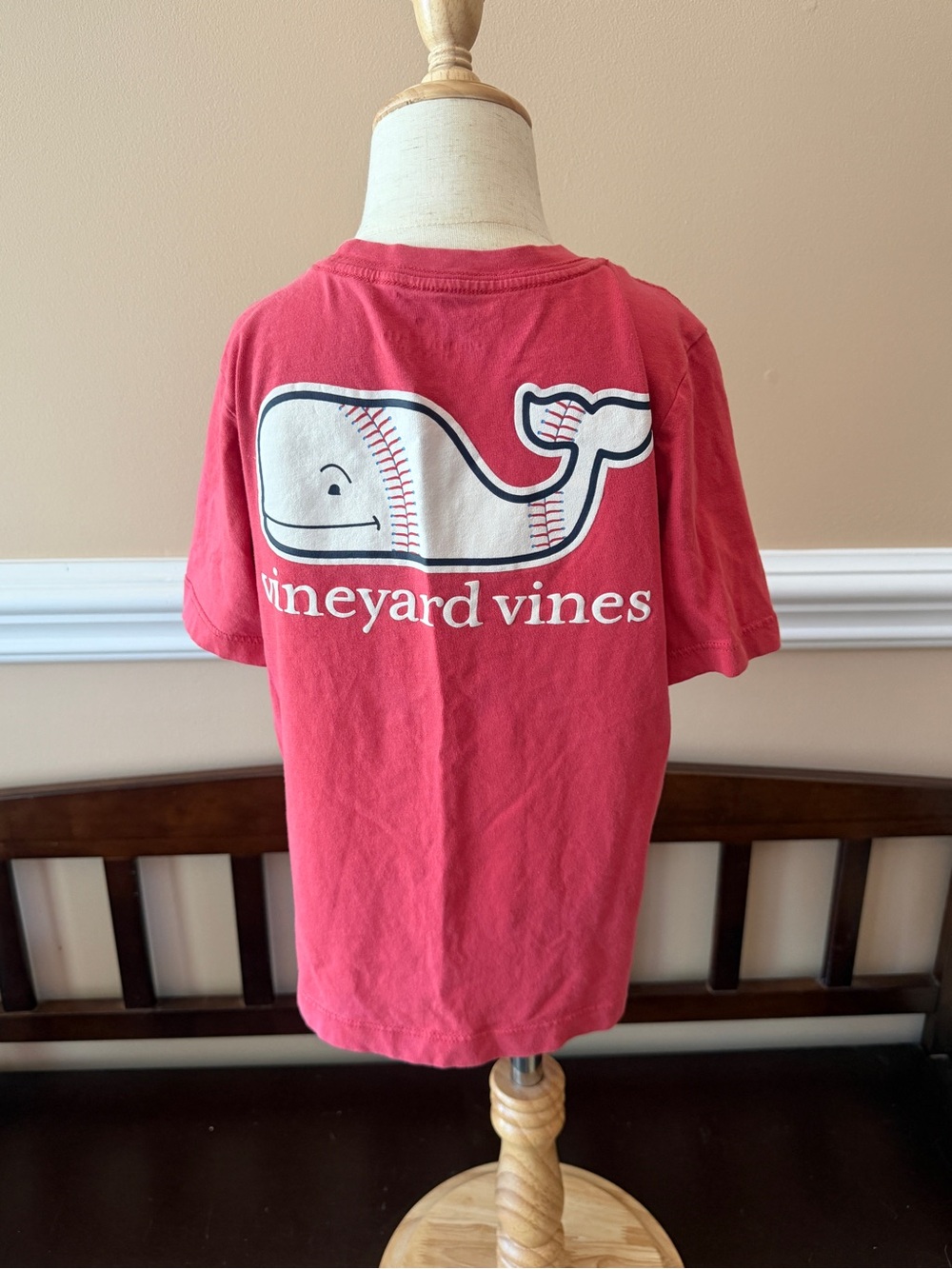 Vineyard Vines Kids Red Whale Baseball T-Shirt